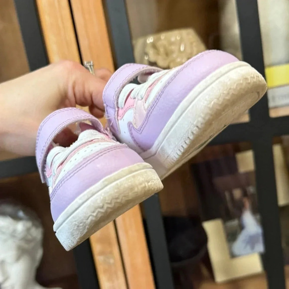 H&M kids sneakers toddler girl padded mesh platform baby air force shoes pastel - Picture 5 of 9